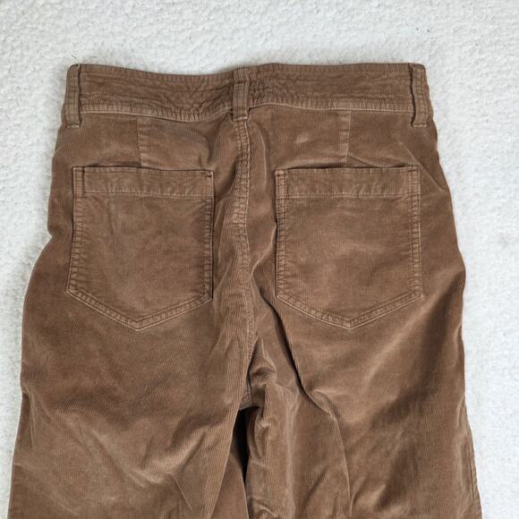 Faherty Pants Women's 28 Brown Corduroy Wide Leg High Rise - Picture 5 of 11